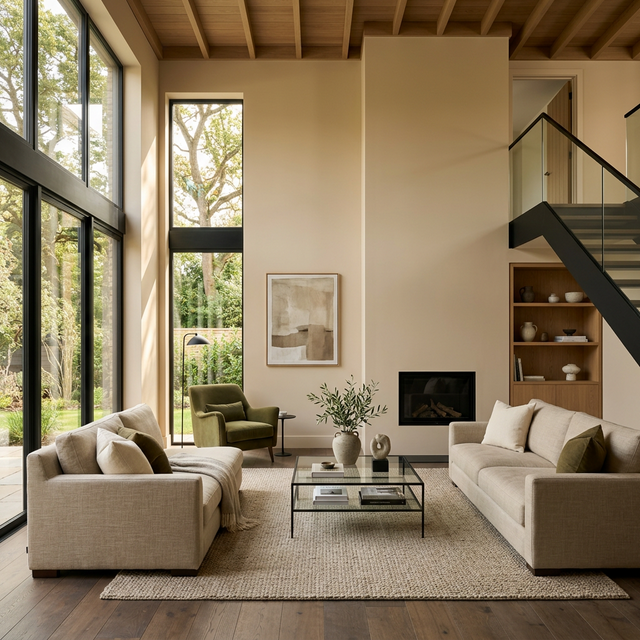 Modernes Wohnzimmer gestrichen