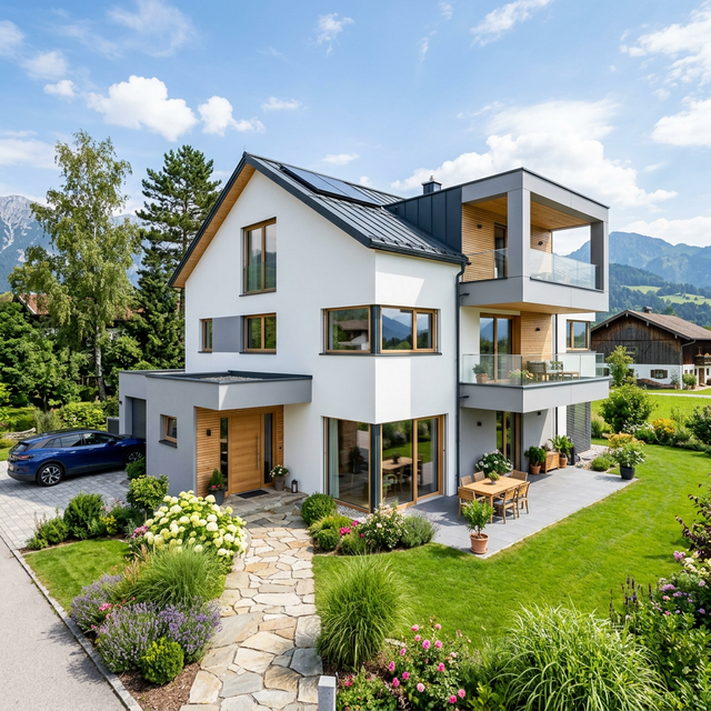 Hausfassade gestrichen